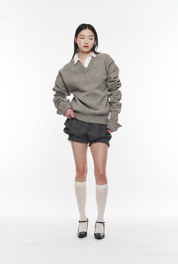 Sinatra Stripe Puffy Shorts
