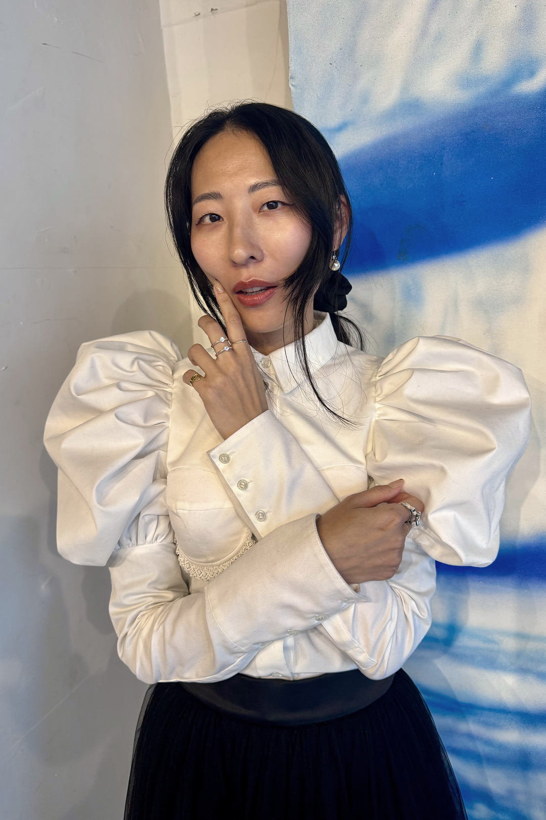 Oscarine Puff Blouse