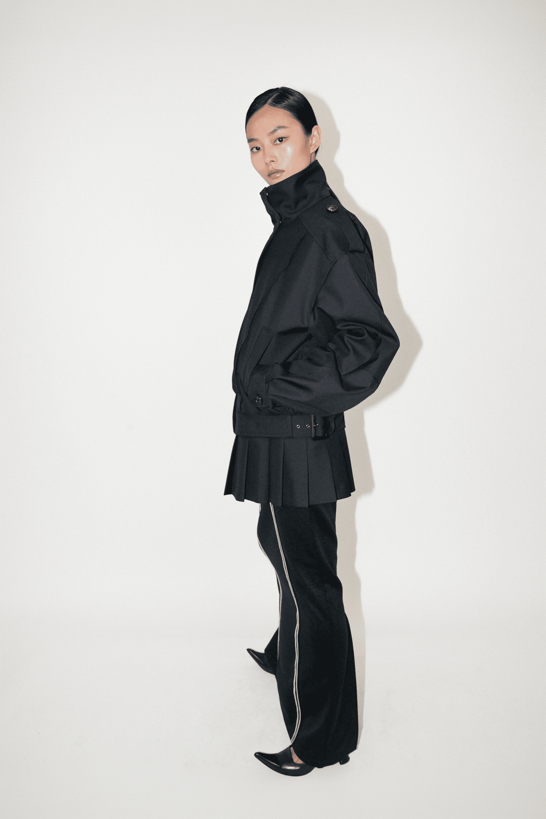 Kilt-Hem Zip Blouson