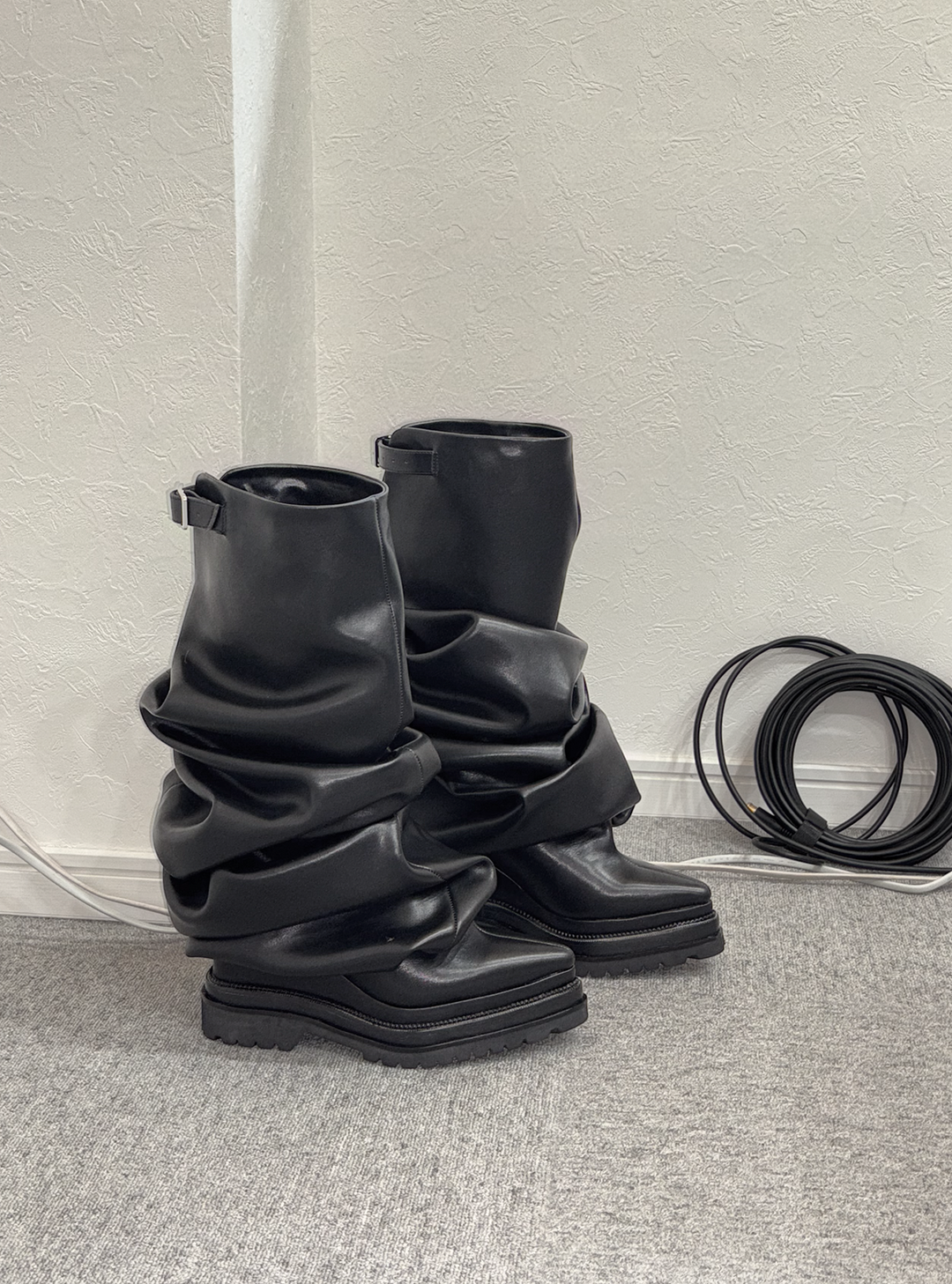 Melted Wedge Boots