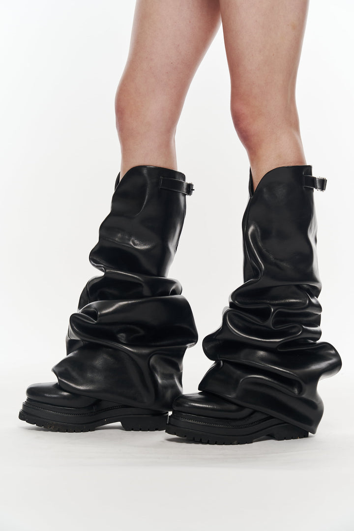Melted Wedge Boots