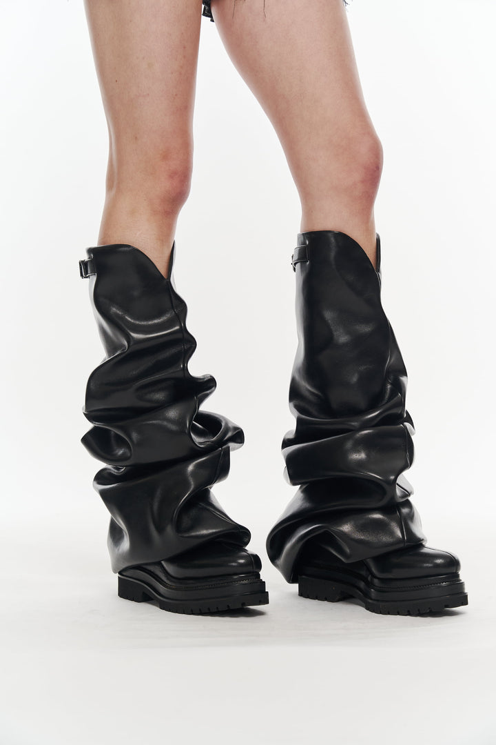 Melted Wedge Boots