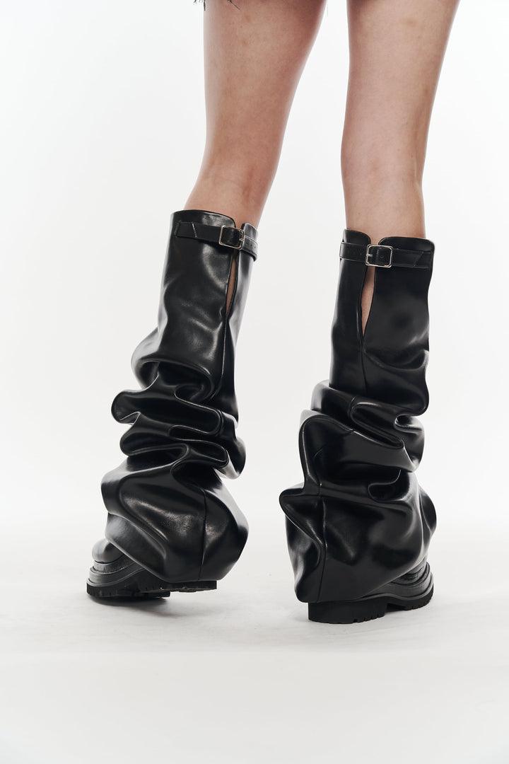 Melted Wedge Boots