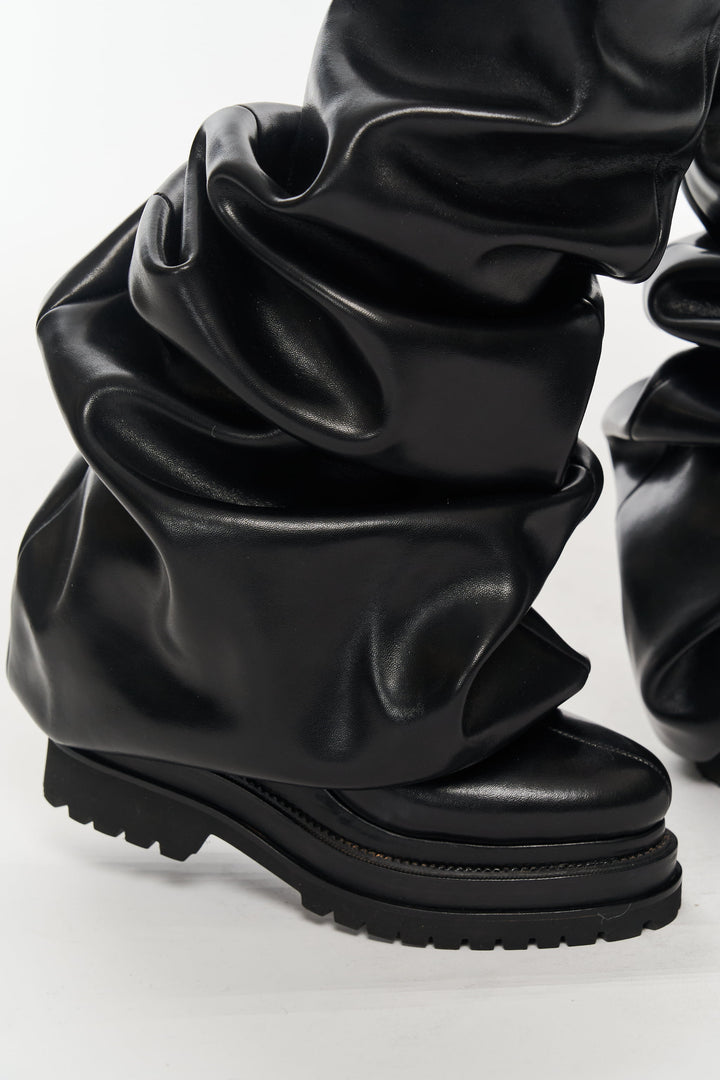 Melted Wedge Boots