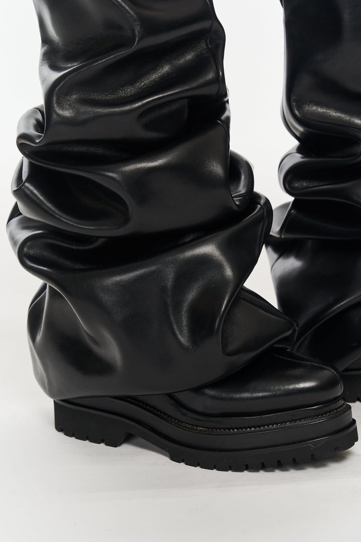 Melted Wedge Boots