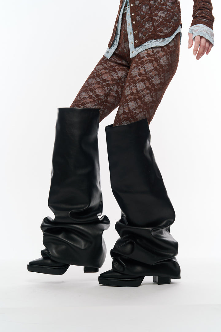 Melted Thigh Boots