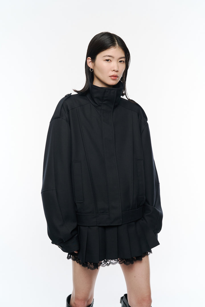 Kilt-Hem Zip Blouson