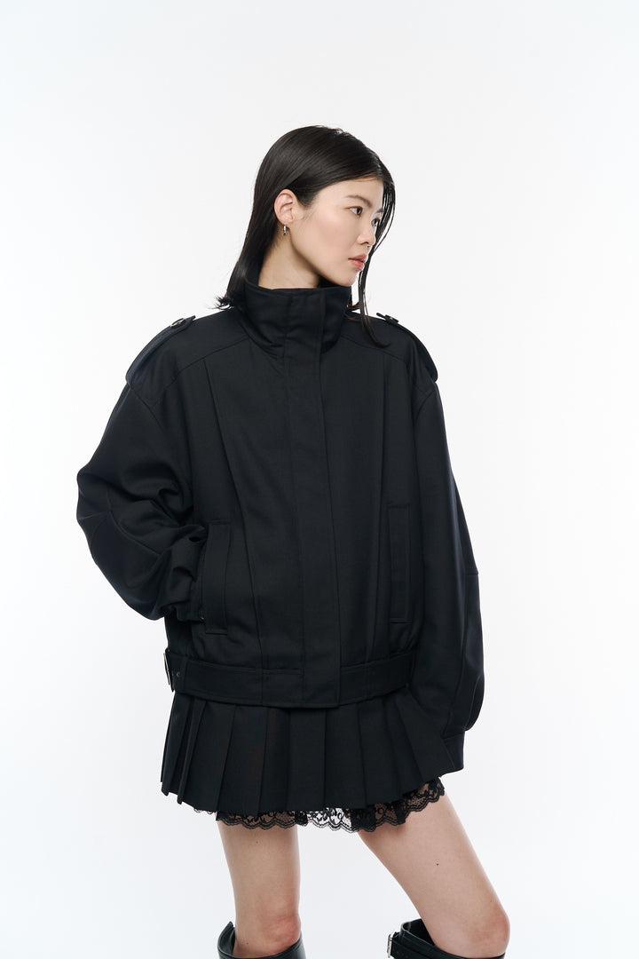 Kilt-Hem Zip Blouson