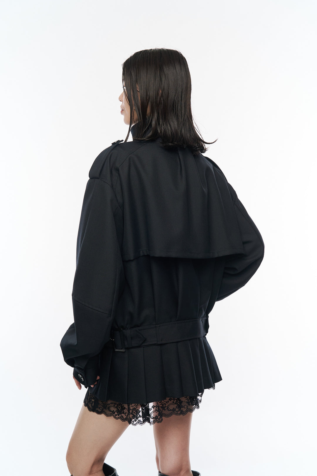 Kilt-Hem Zip Blouson