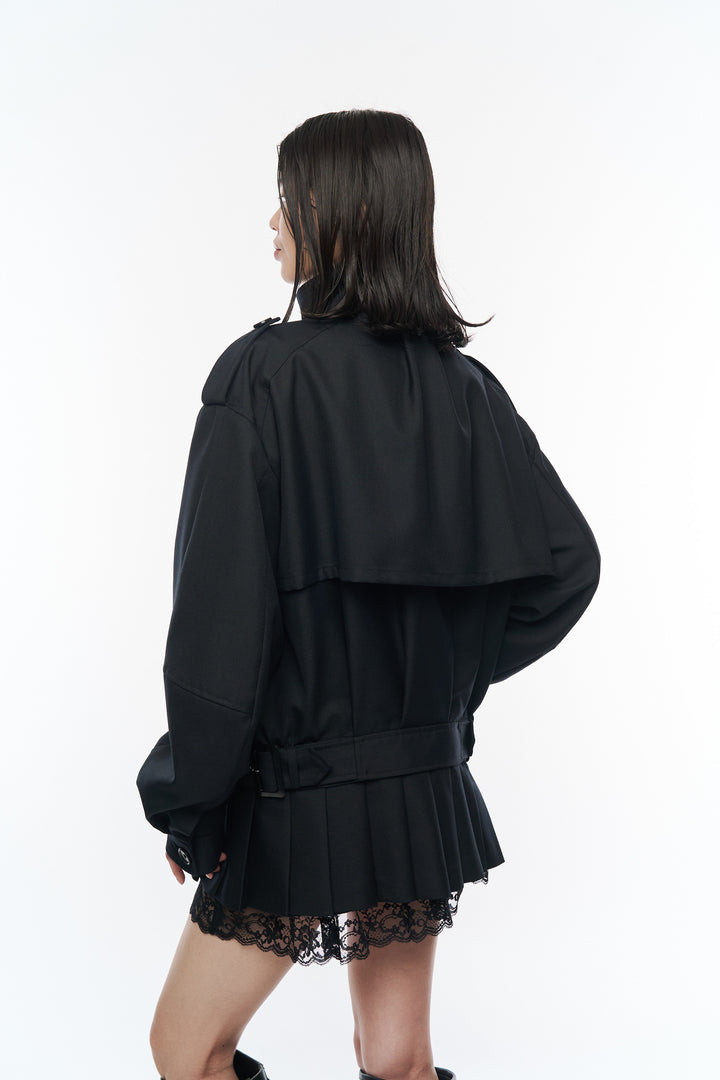 Kilt-Hem Zip Blouson