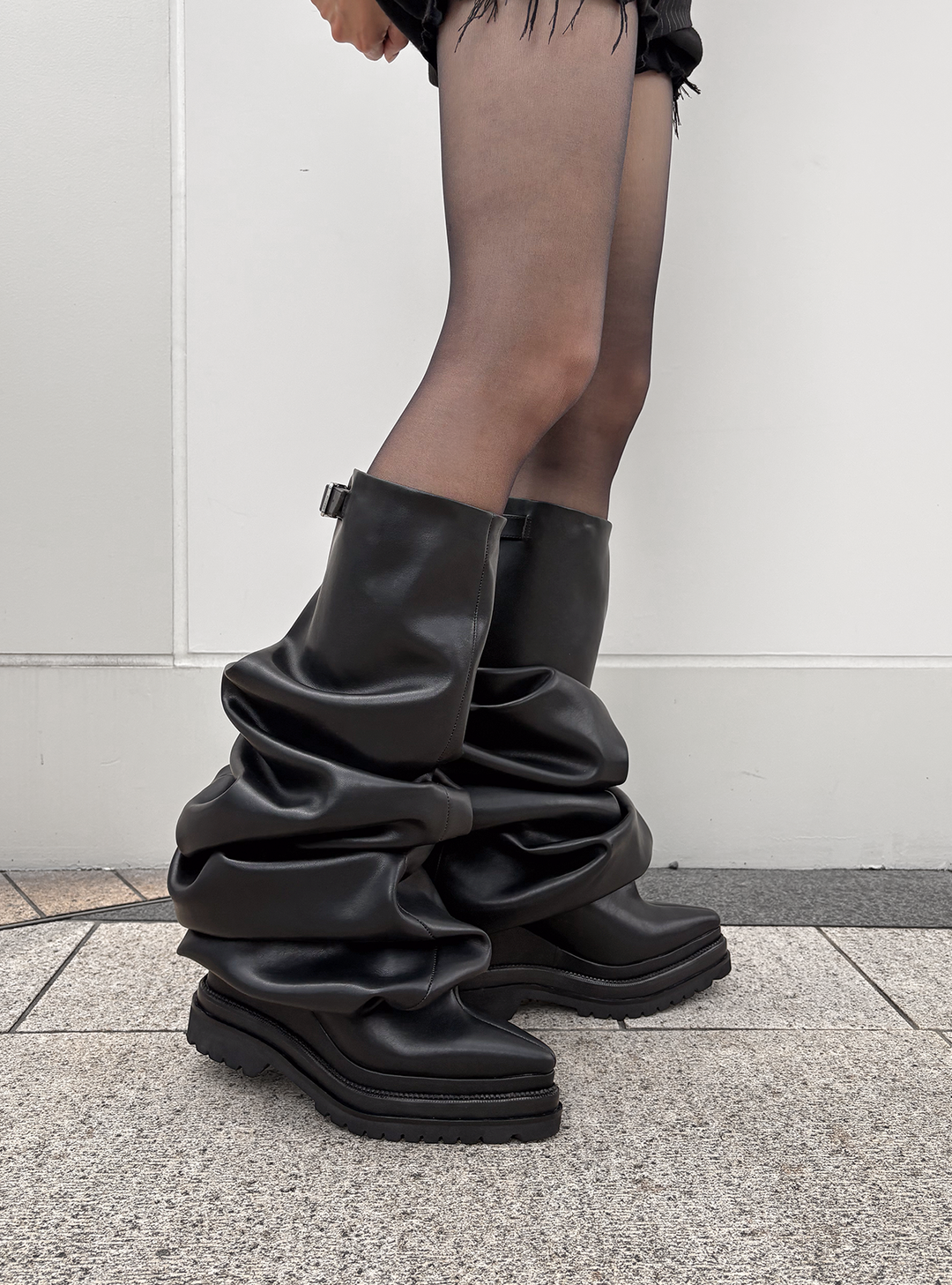 Melted Wedge Boots