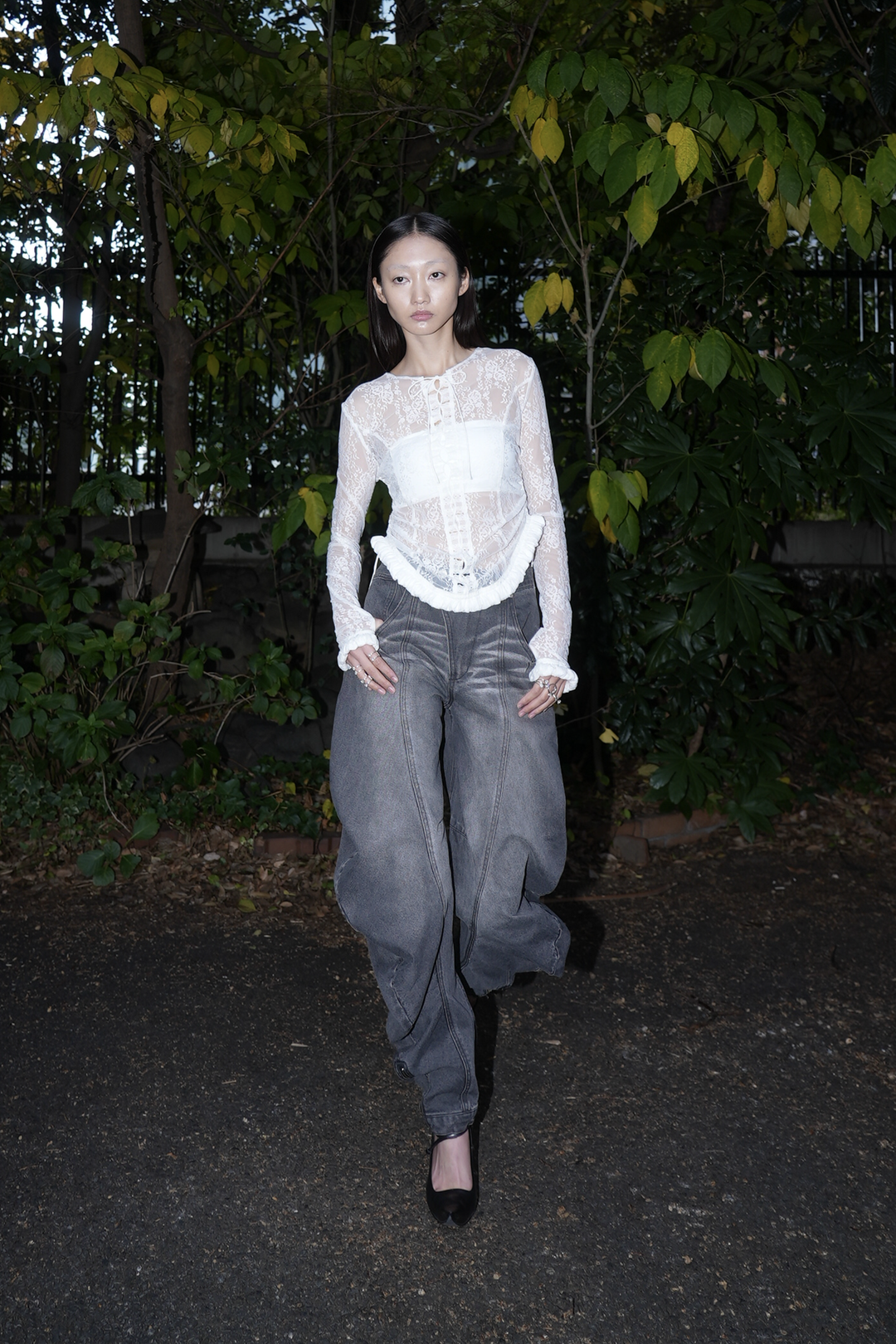 LIQUID DENIM PANTS