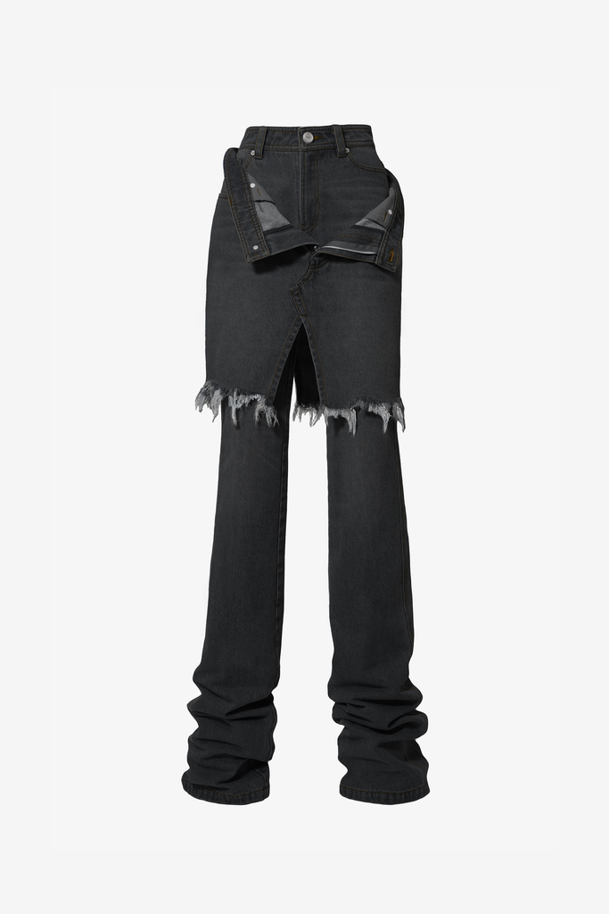 デニム・ジーパン NOT4NERD Loose Wide Denim Pants Black PT050BK Loose Denim Pants – POOLDE