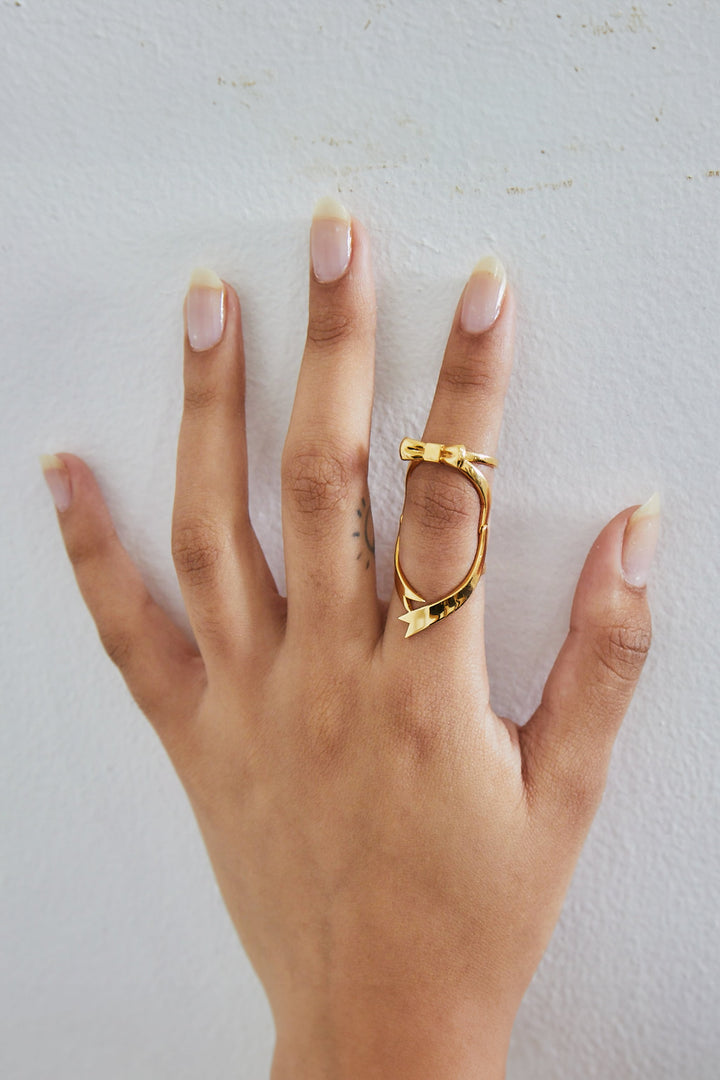 Joint Bow Ring Gold