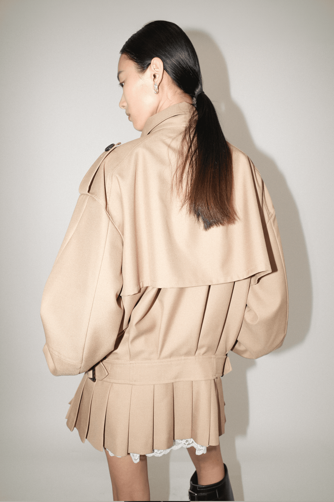 Kilt-Hem Zip Blouson